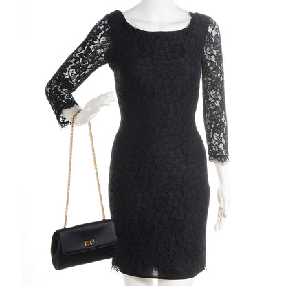 Chanel Satin Mademoiselle Flap Bag Black 2 of 9
