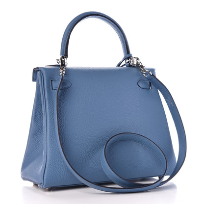 Hermes Togo Kelly Retourne 25 Azur 3 of 8