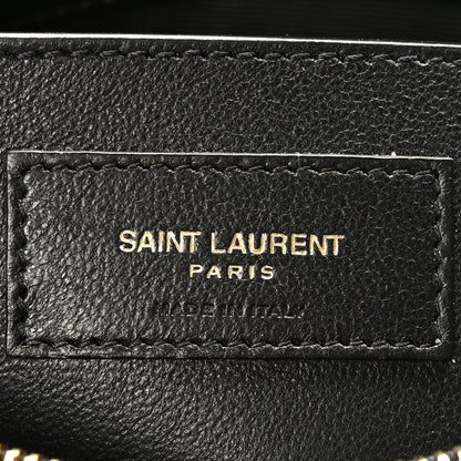Saint Laurent Fabric Y Quilted Monogram Small Loulou Chain Satchel Black 7 of 10