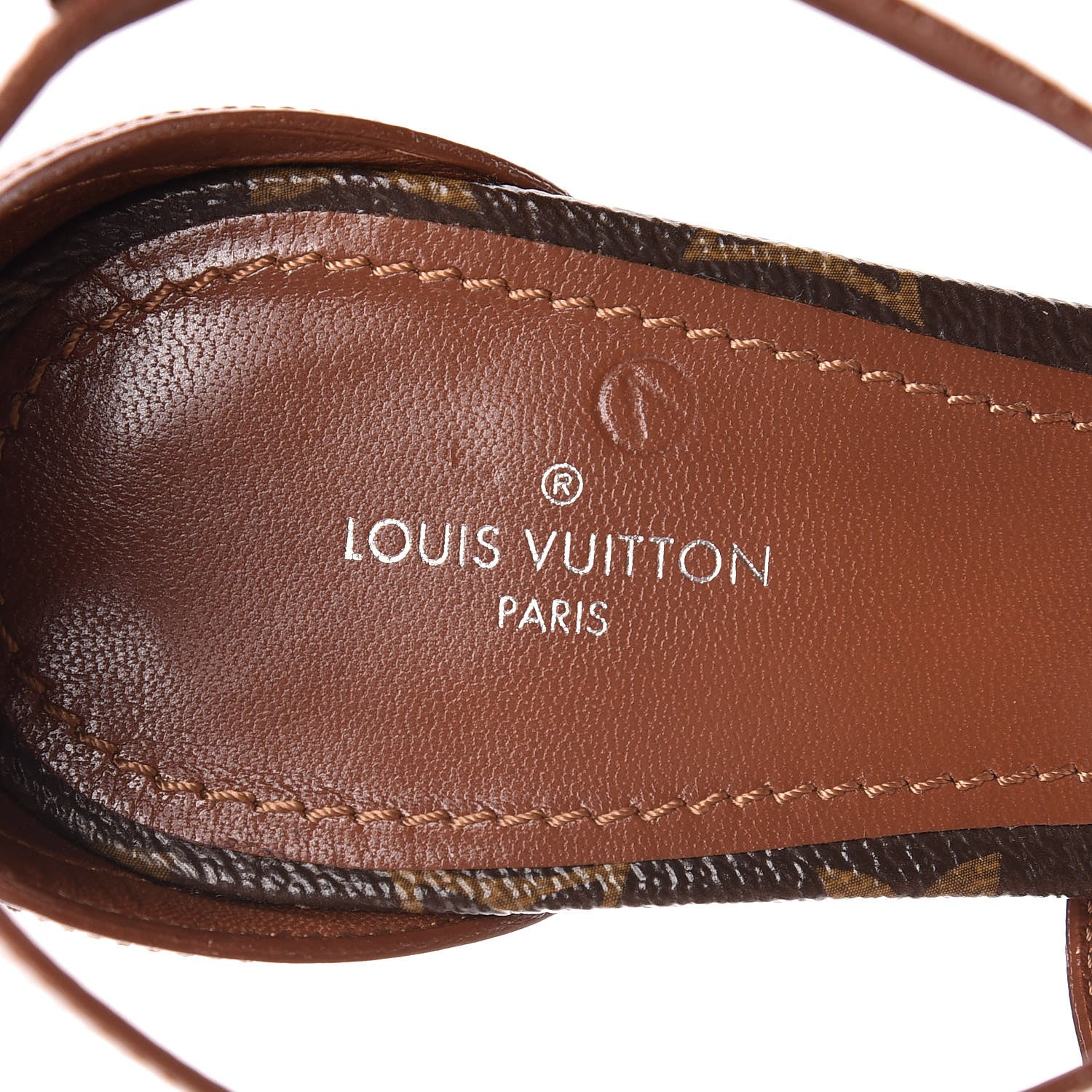 Louis Vuitton Calfskin Monogram Odyssey Heeled Sandals 39 6 of 8