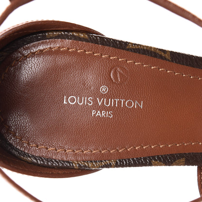 Louis Vuitton Calfskin Monogram Odyssey Heeled Sandals 39 6 of 8