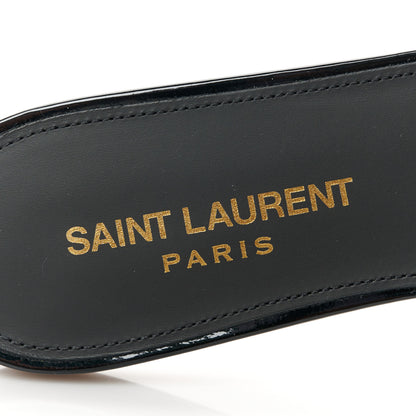 Saint Laurent Patent Tribute 05 Slide Sandals 36.5 Black 7 of 9