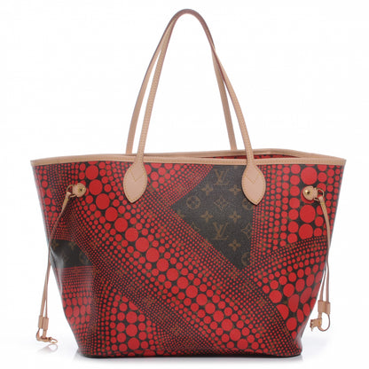 Louis Vuitton Monogram Kusama Waves Neverfull MM Red 1 of 7