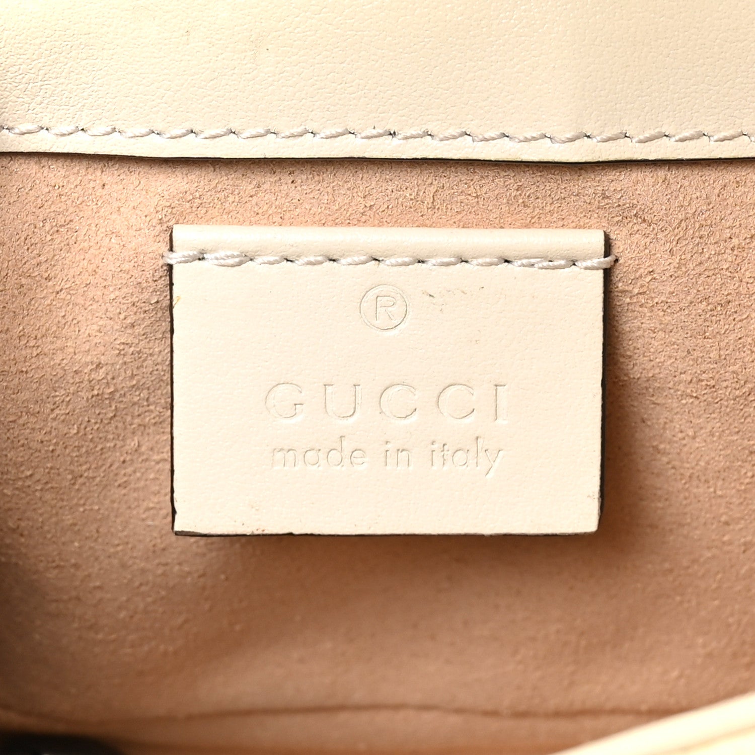 Gucci Calfskin Matelasse Aria Super Mini GG Marmont Shoulder Bag Mystic White 6 of 10