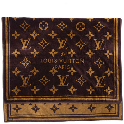 Louis Vuitton Cotton Monogram Classic Beach Towel Brown 2 of 6