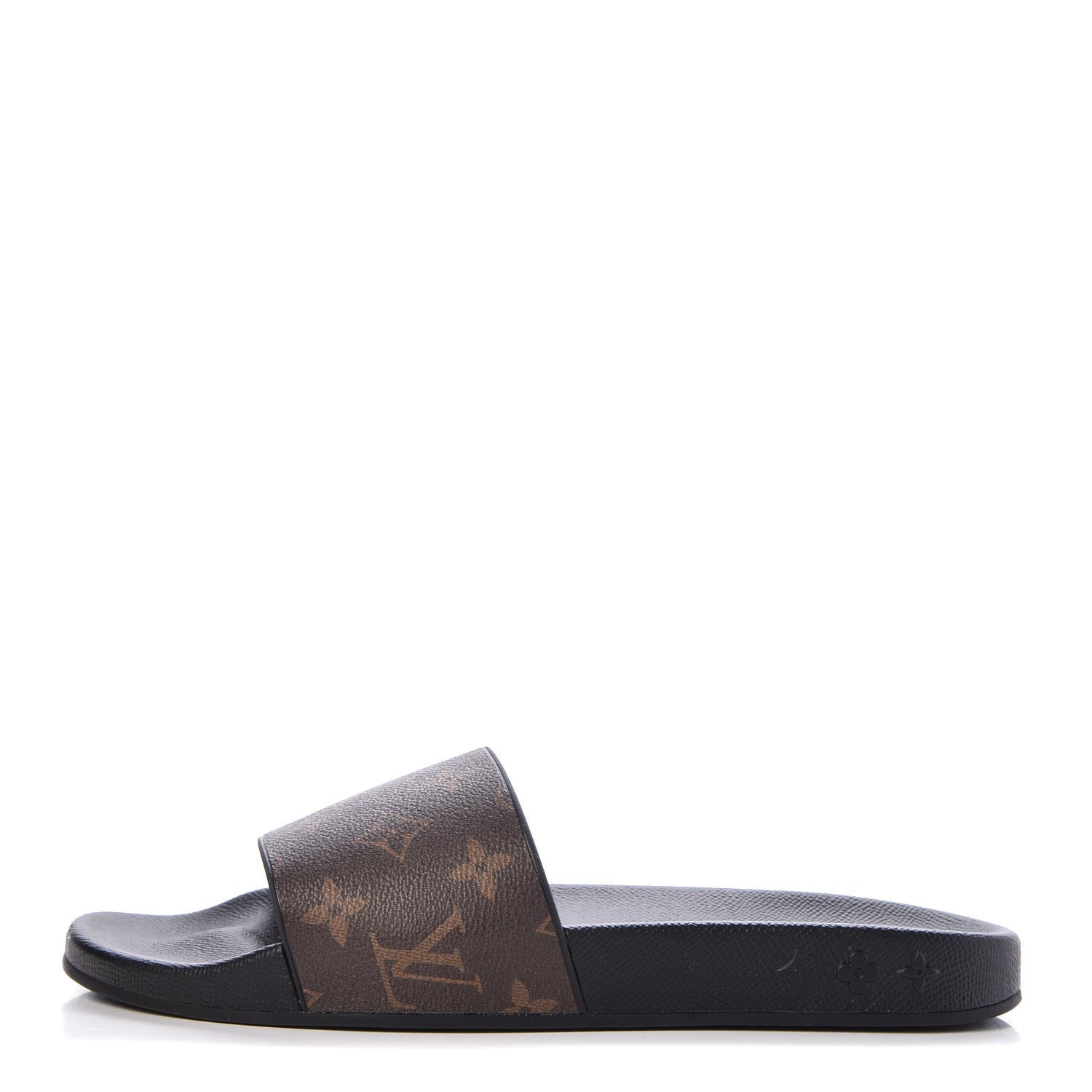Louis Vuitton Rubber Monogram Mens Waterfront Mules 6.5 Macassar 1 of 8