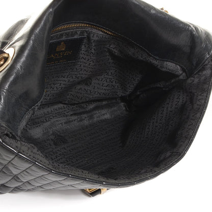 Lanvin Calfskin Quilted Medium Happy Shoulder Bag Black 5 of 9