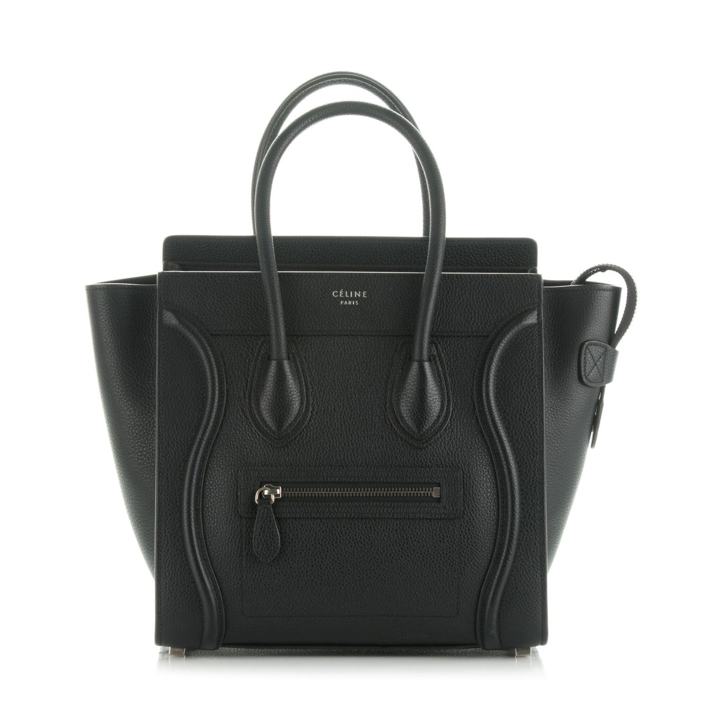 Drummed Calfskin Micro Luggage Black