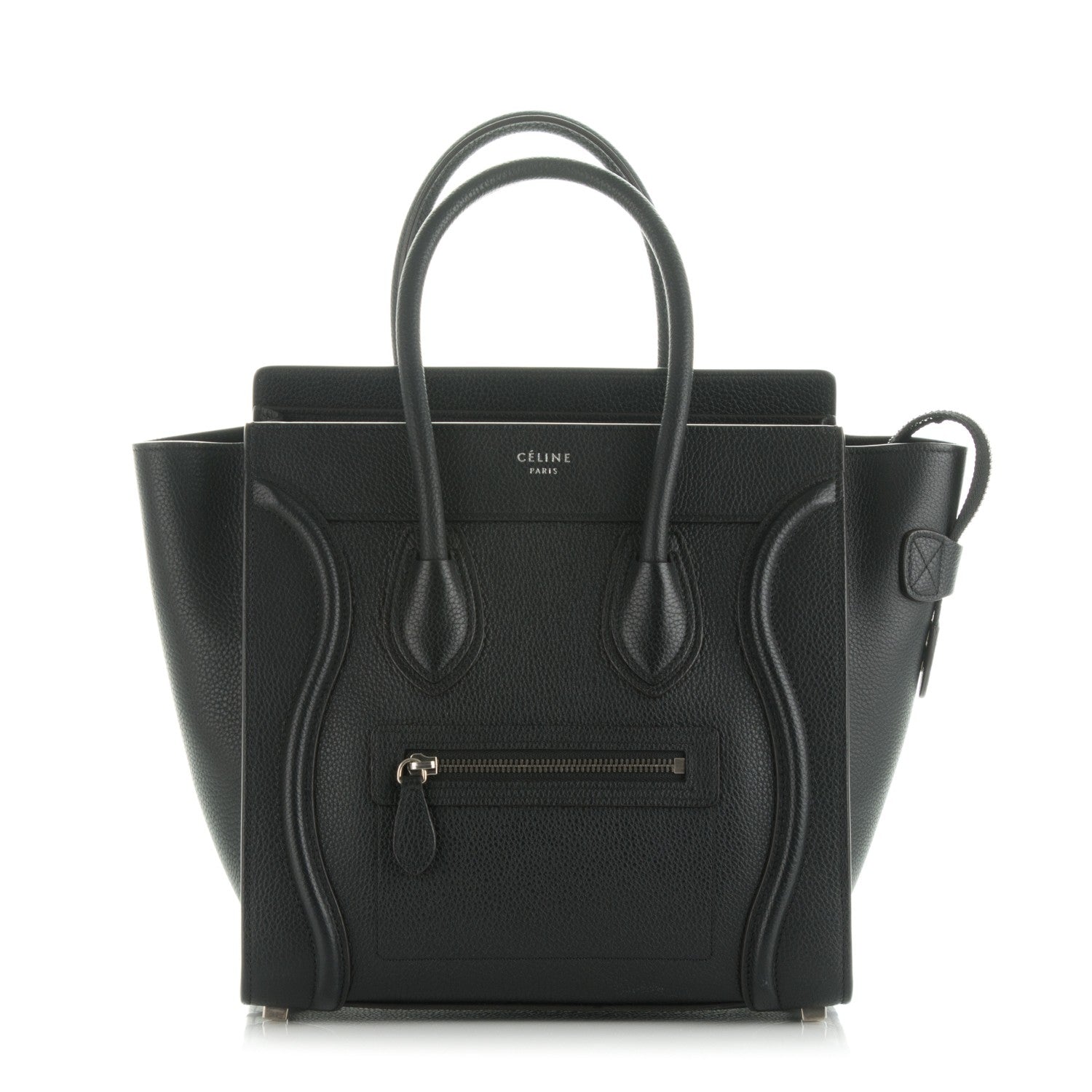 Celine Drummed Calfskin Micro Luggage Black 1 of 7