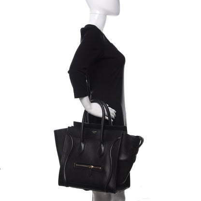 Celine Smooth Calfskin Mini Luggage Black 2 of 9