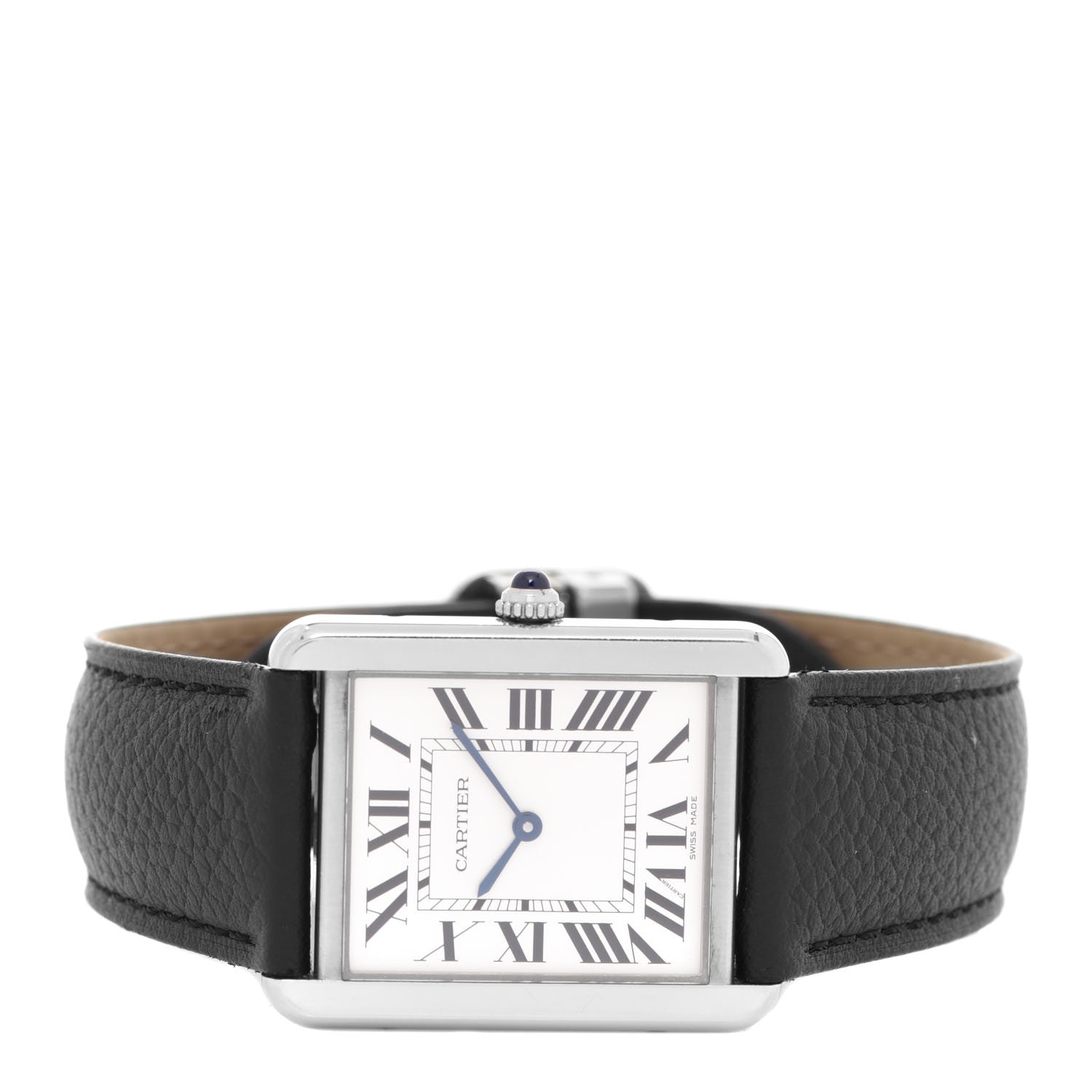 Cartier Stainless Steel Calfskin 27mm Tank Solo Quartz Watch 2 of 5