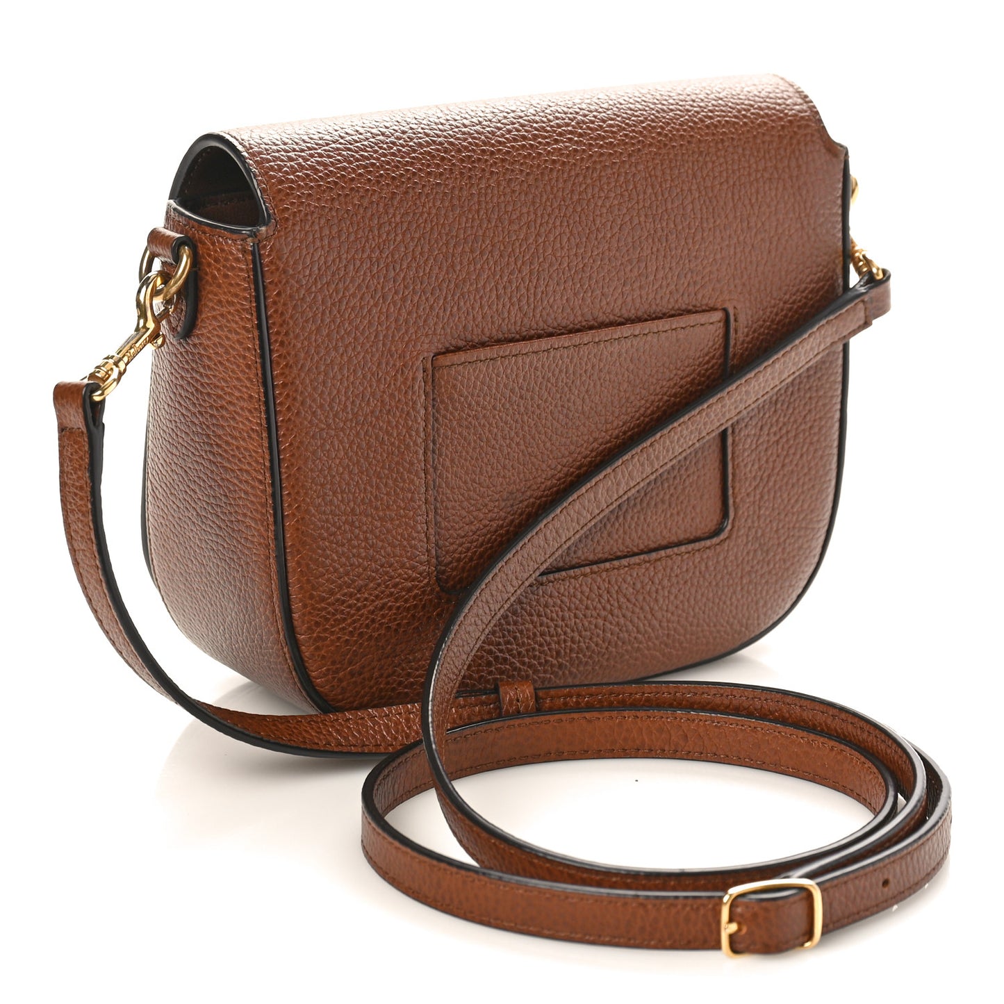 Natural Grained Calfskin Small Darley Satchel Oak