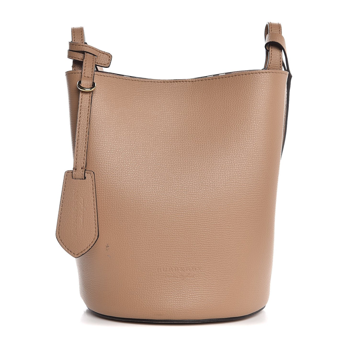 Calfskin Small Lorne Bucket Crossbody Natural