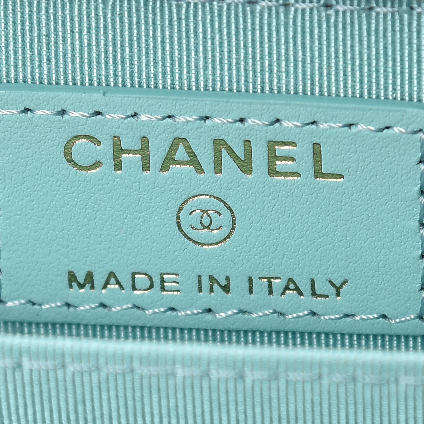 Caviar Quilted Zip Coin Purse Light Blue