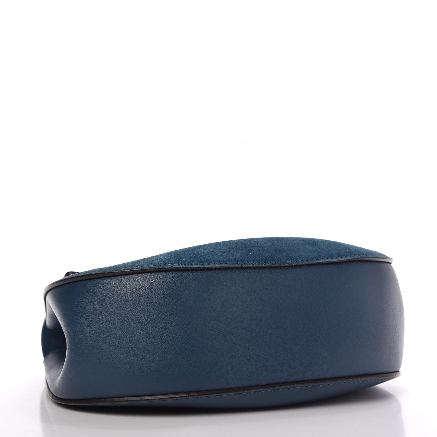 Suede Smooth Calfskin Drew Shoulder Bag Majolica Blue