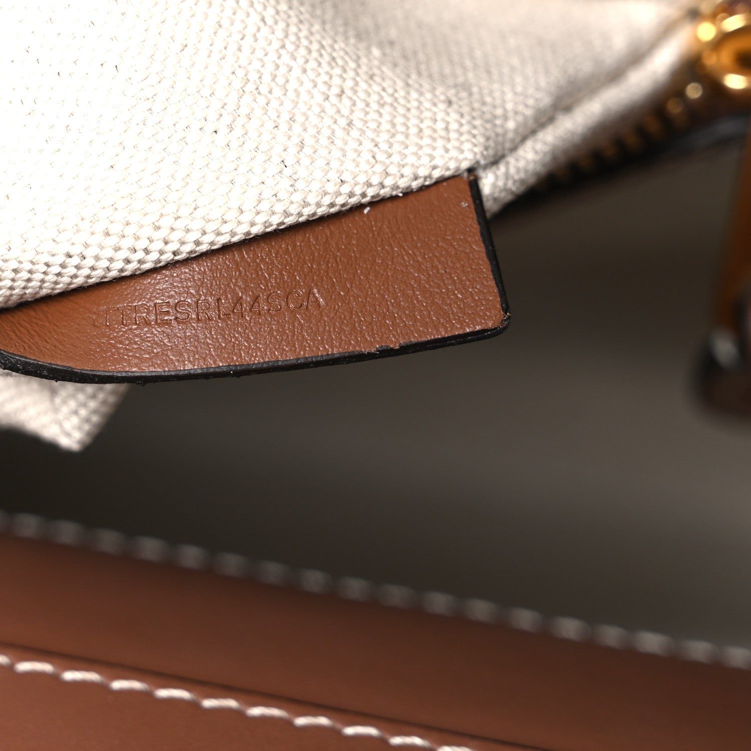 Burberry Canvas Smooth Calfskin Two Tone Mini Pocket Bag Natural Malt Brown 7 of 10