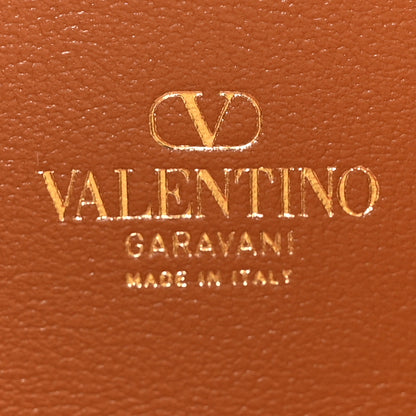 Valentino Garavani Raffia Calfskin Vlogo Alltime Shoulder Bag Natural Saddle Brown 6 of 9