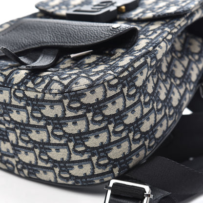 Christian Dior HOMME Oblique Calfskin Mens Mini Saddle Backpack Navy Blue 9 of 9