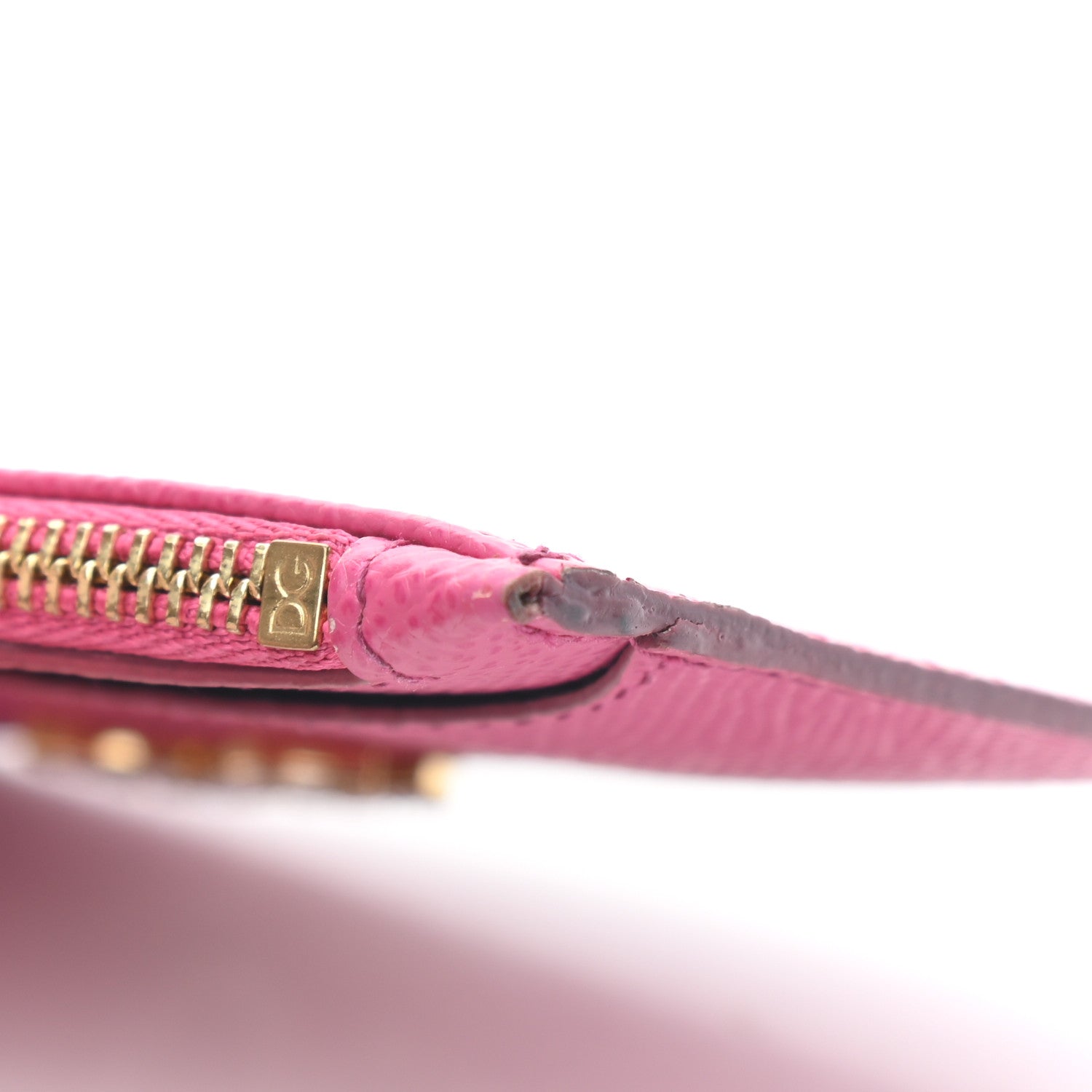 Dolce & Gabbana Dauphine Embellished Logo Zip Card Holder Pink 7 of 9