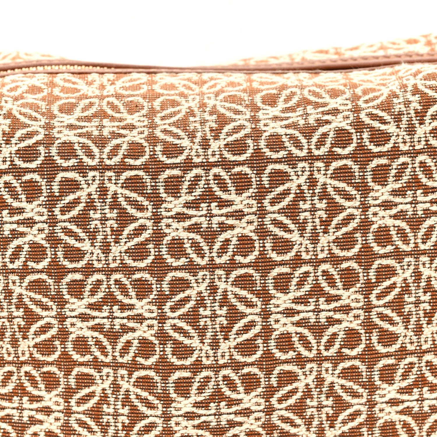 Loewe Jacquard Anagram Calfskin Small Cubi Bag Tan Pecan 7 of 9