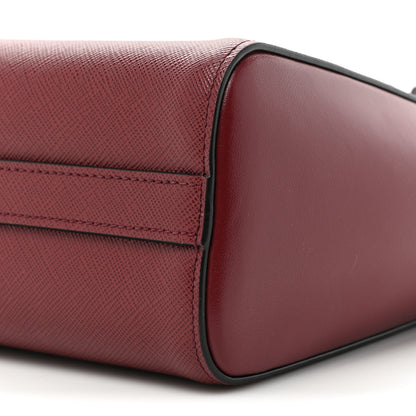Prada Saffiano Soft Calfskin Small Zippered Tote Cerise 7 of 9
