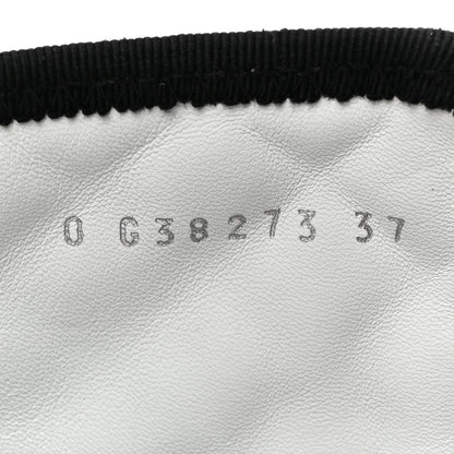 Chanel Fabric Grosgrain Quilted Cap Toe Lace Up Combat Boots 37 White Black 8 of 11