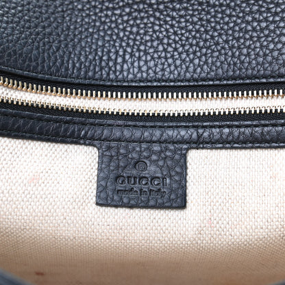 Gucci Pebbled Calfskin Medium Soho Clutch Black 6 of 9