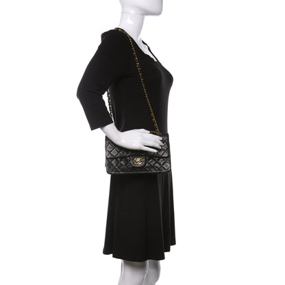 Chanel Lambskin Quilted Small Double Flap Black 2 of 13