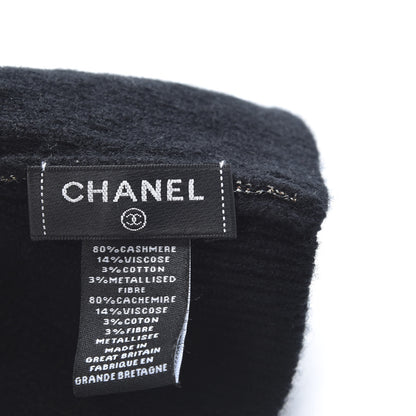 Chanel Metallic Cashmere CC Headband Black Brown 4 of 5