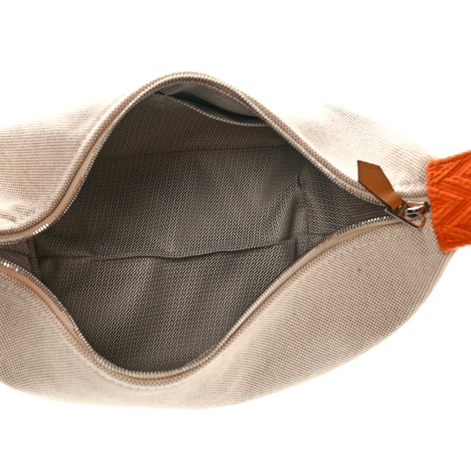 Hermes Canvas Small Bride-A-Brac Pouch Natural Orange 4 of 8