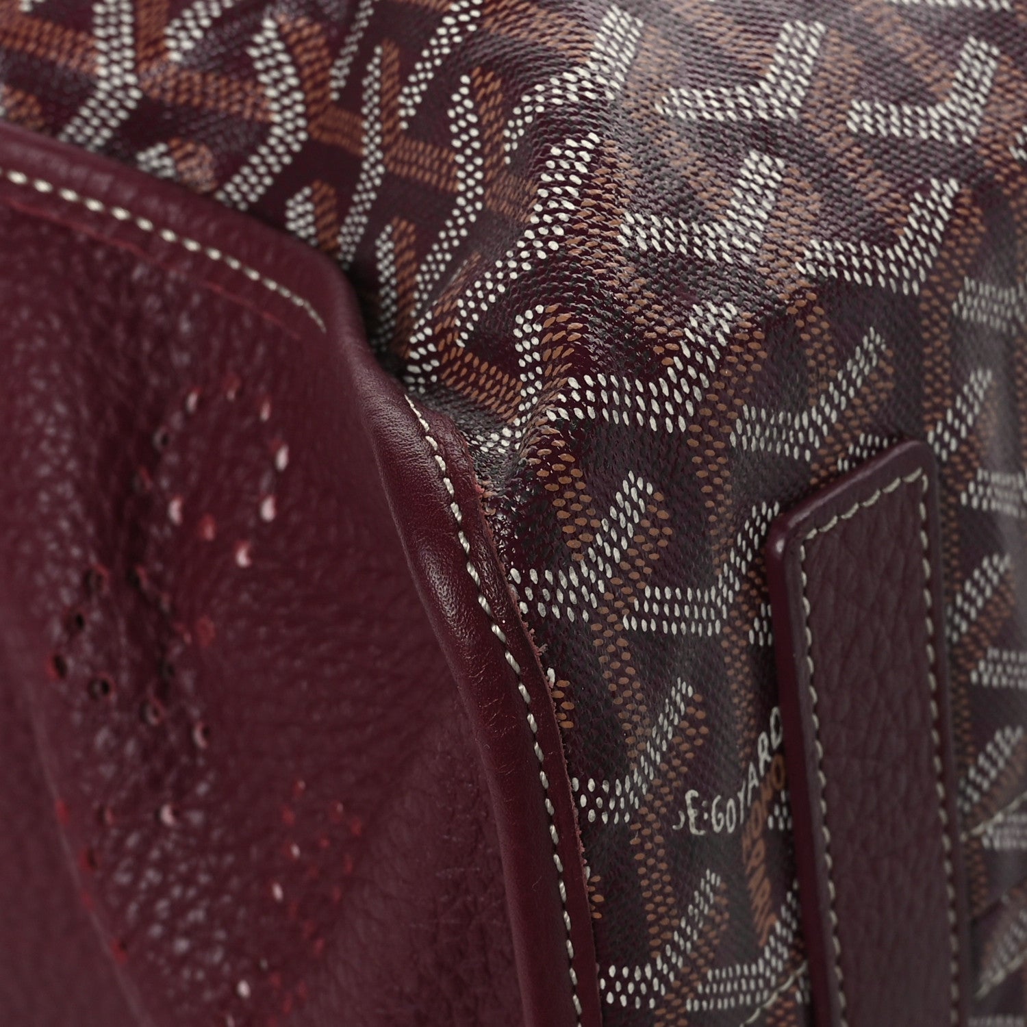 Goyard Goyardine Sac Hardy Pet Carrier PM Burgundy 8 of 11
