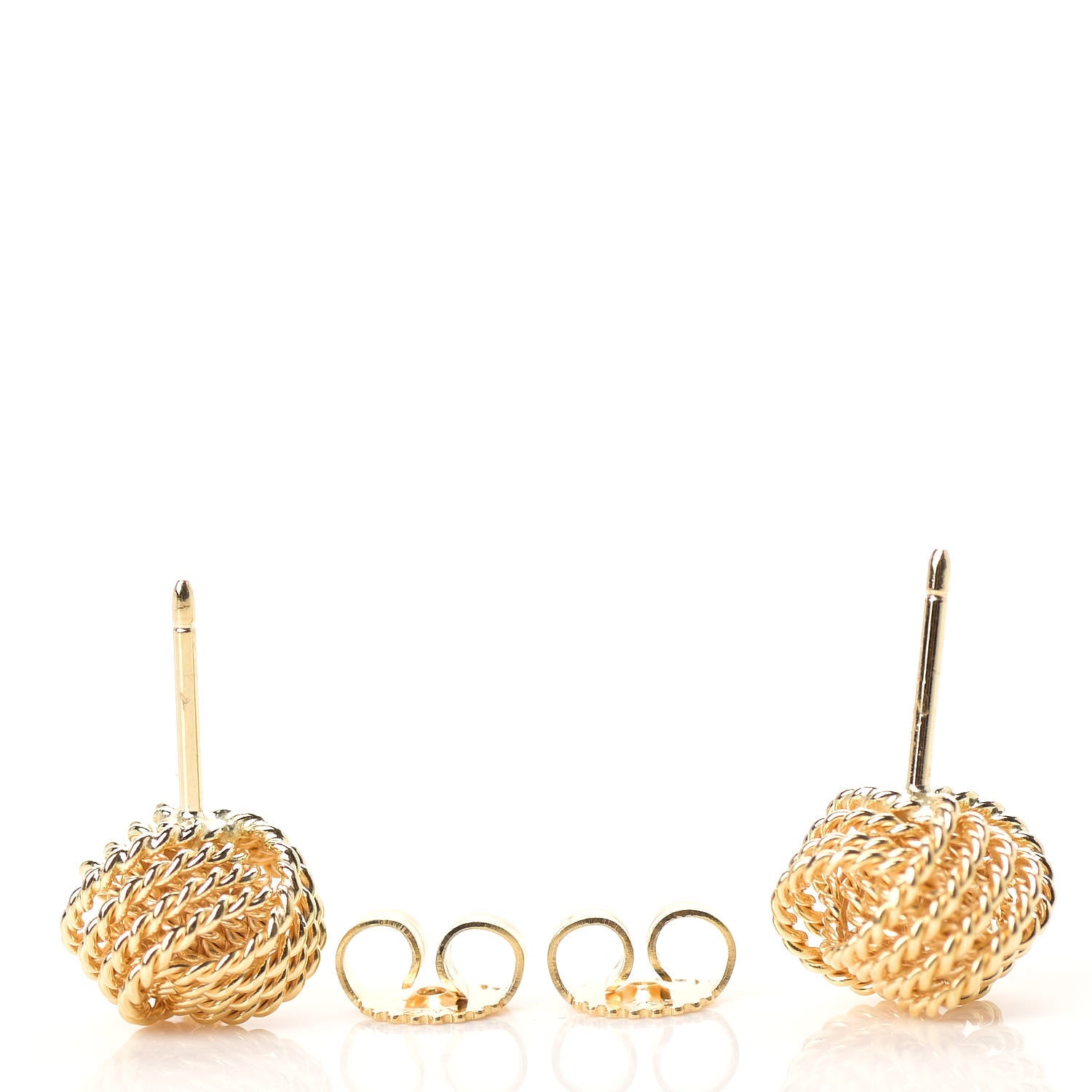 Tiffany 18K Yellow Gold Twist Knot Earrings 3 of 5