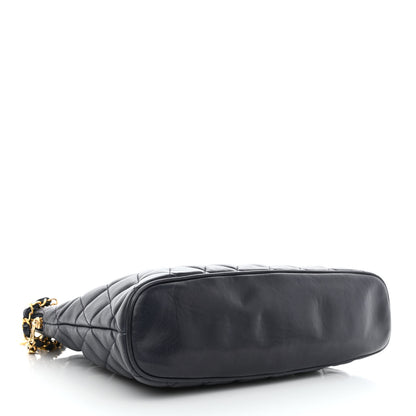 Chanel Lambskin Quilted Shoulder Bag Navy 3 of 10