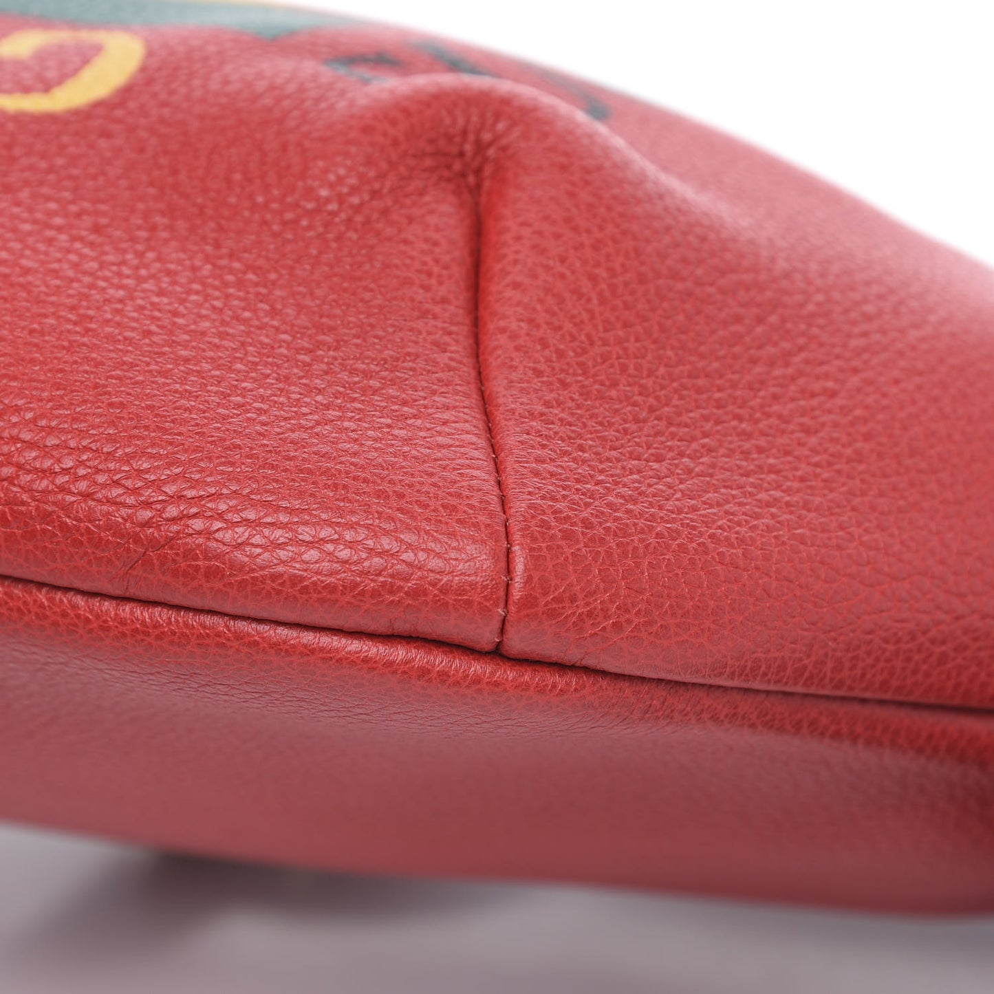 Grained Calfskin Logo Belt Bag Hibiscus Red