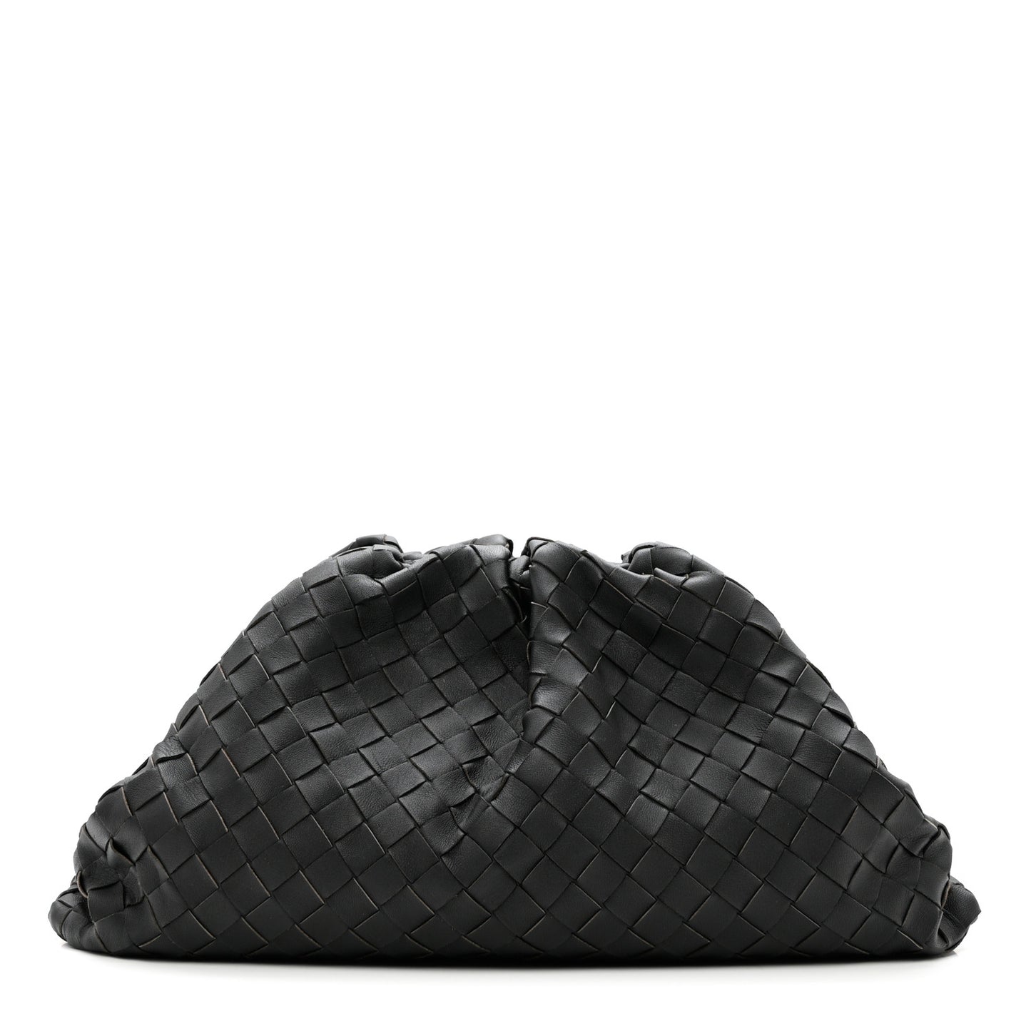 Nappa Maxi Intreccio The Pouch Oversized Clutch Black