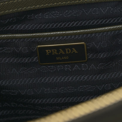 Prada Saffiano Lux Medium Galleria Double Zip Tote Militare 6 of 12