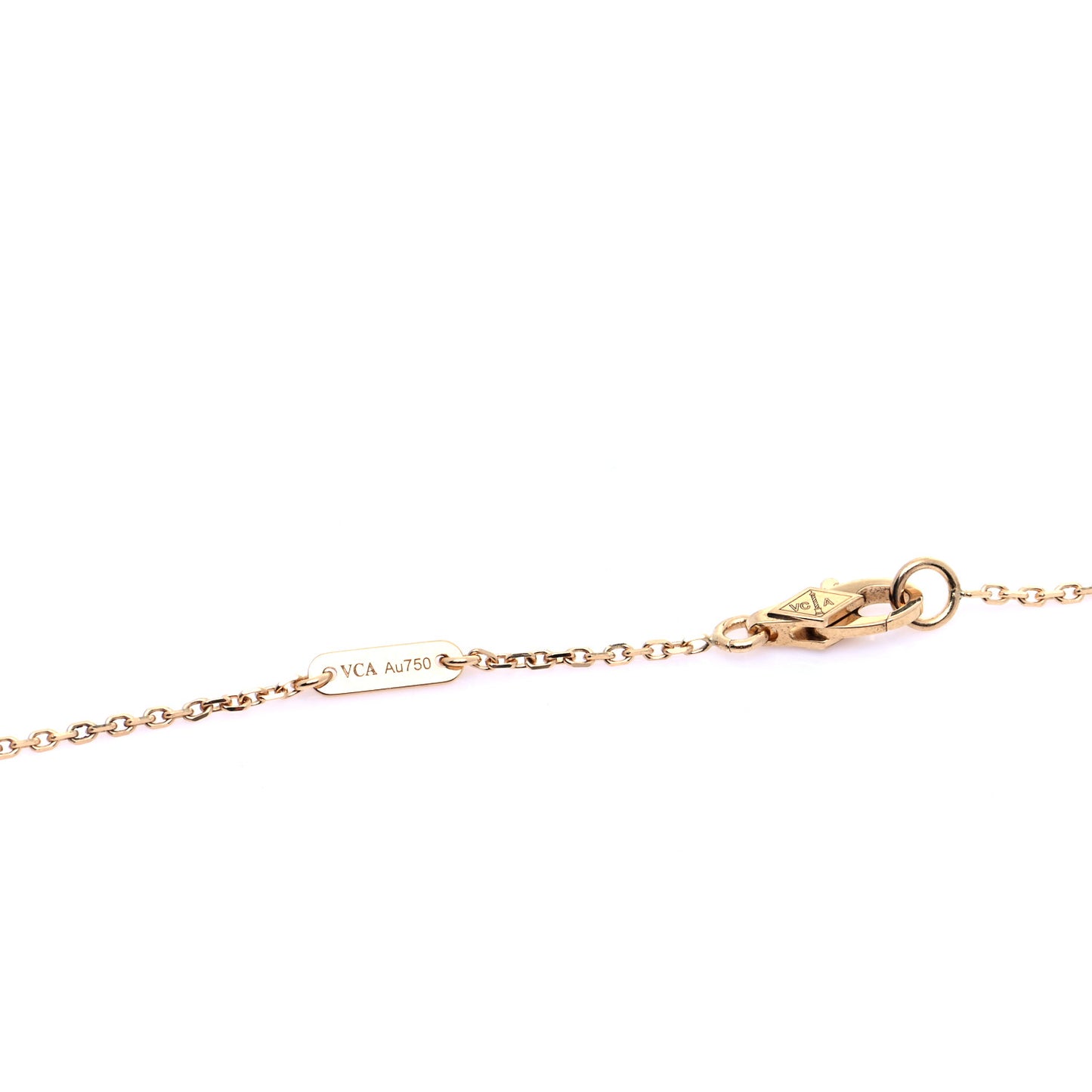 18K Yellow Gold Mother of Pearl Sweet Alhambra Pendant Necklace