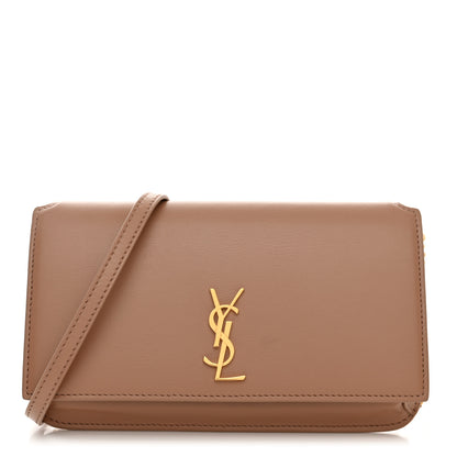 Saint Laurent Smooth Calfskin Monogram Phone Holder Crossbody Vintage Peach 1 of 11