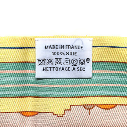 Hermes Silk Les Chiens Parisiens Twilly Jaune Orange Vert 3 of 4