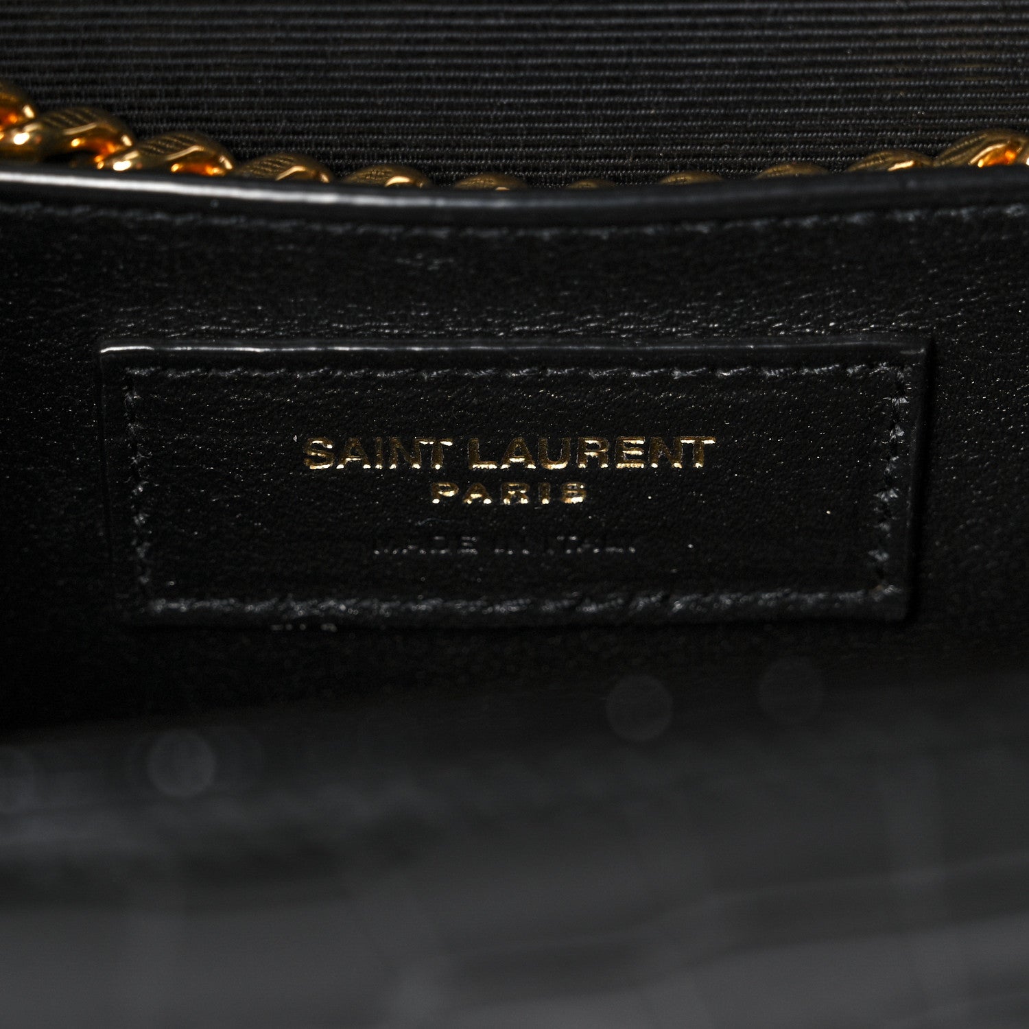 Saint Laurent Calfskin Crocodile Embossed Medium Classic Monogram Kate Tassel Satchel Black 6 of 9