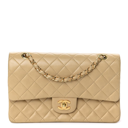 Chanel Lambskin Quilted Medium Double Flap Beige 1 of 12