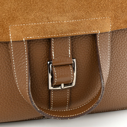 Hermes Taurillon Clemence Halzan 31 GM Etoupe 11 of 11