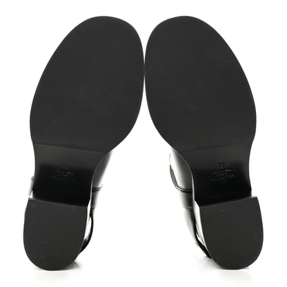 Valentino Garavani Calfskin VLOGO Flat Boots 36 Black 5 of 8