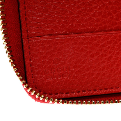 Gucci Pebbled Calfskin Medium Soho Zip Around Wallet Red 6 of 6