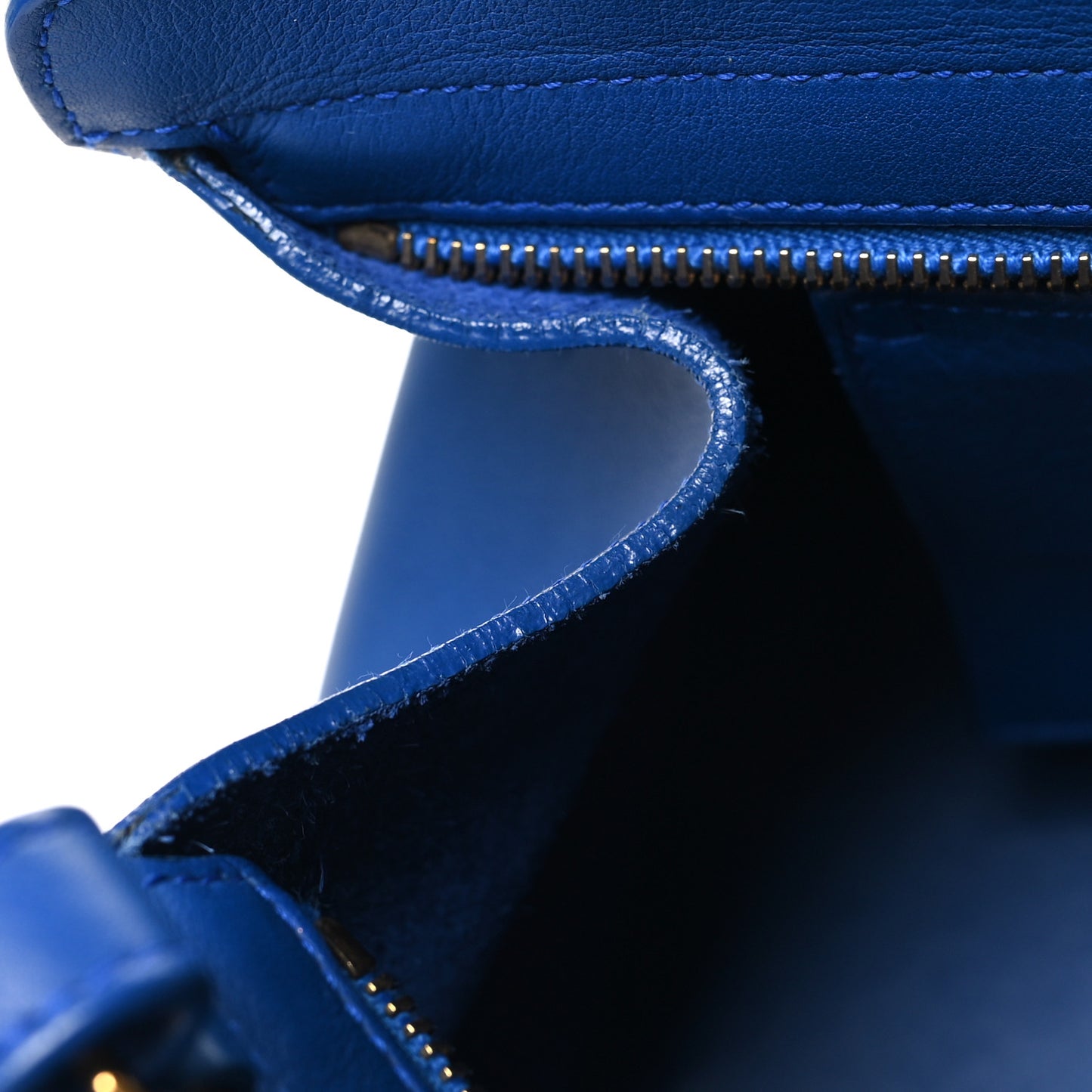 SAINT LAURENT Calfskin Small Classic Y Cabas Royal Blue