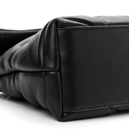 Saint Laurent Lambskin Quilted Small Loulou Puffer Monogram Chain Satchel Black 10 of 13