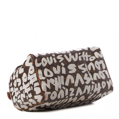 Louis Vuitton Monogram Graffiti Speedy 30 Silver 3 of 10