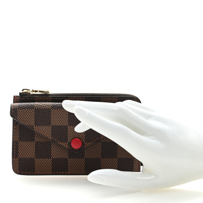 Louis Vuitton Damier Ebene Recto Verso Card Holder Red 2 of 6
