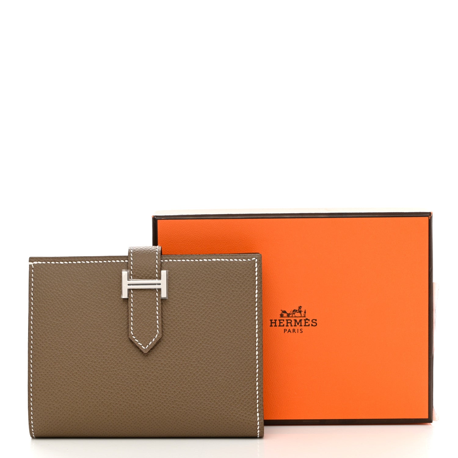 Hermes Epsom Bearn Compact Wallet Etoupe 8 of 8