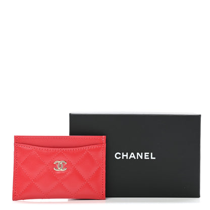 Chanel Caviar Quilted Card Holder Red 8 of 8